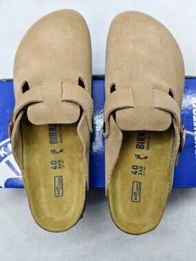 🌸Women's Latte Cream Suede Birkenstock Boston Shoes - Narrow Fit